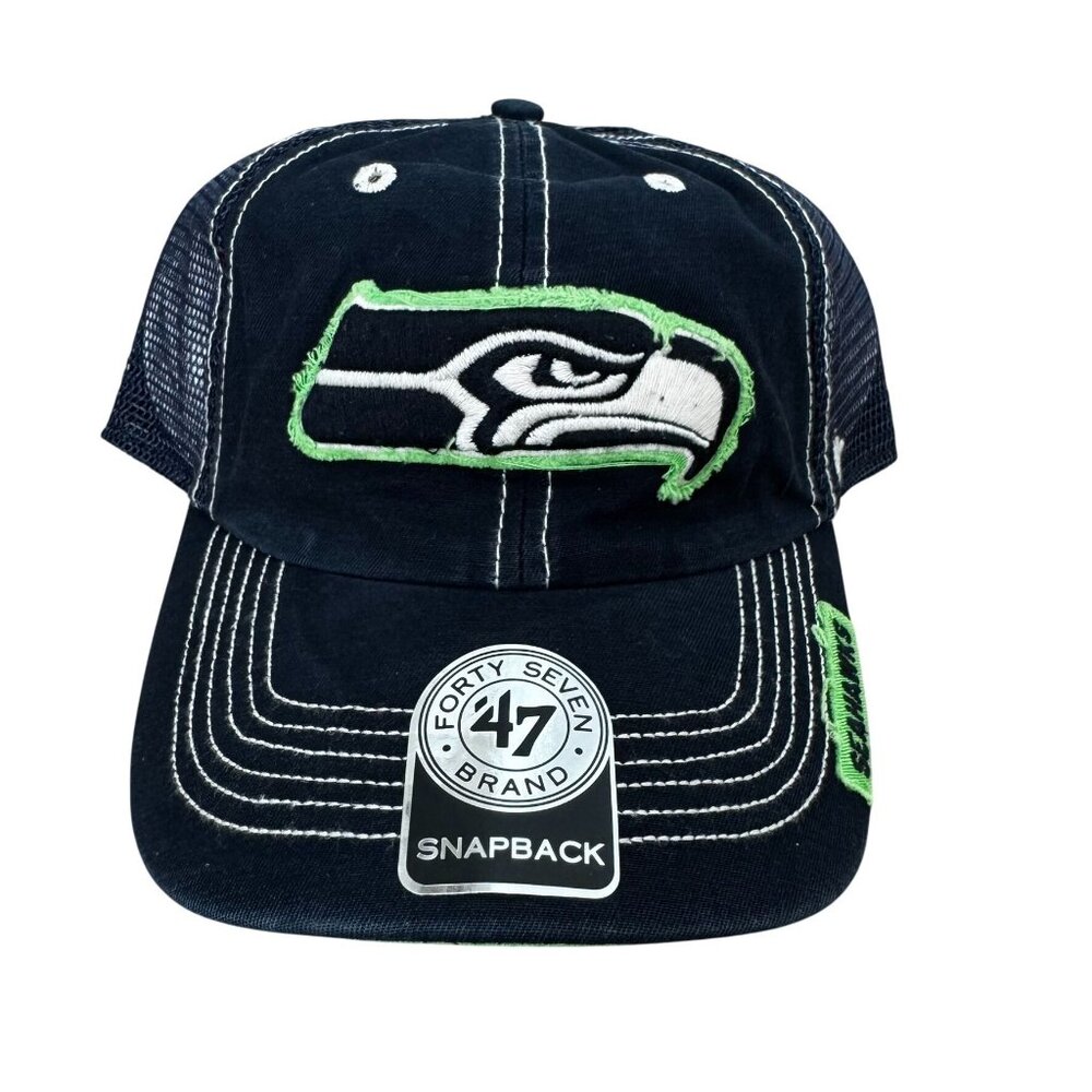 Seattle Seahawks 47 Brand Distressed Snapback Hat NWT
